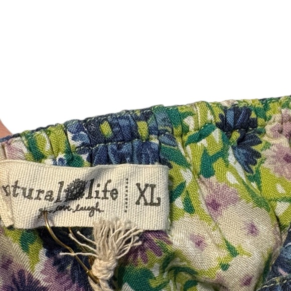 NATURAL LIFE Elizabeth Floral Maxi Dress XL Green Purple NWT Sleeveless Boho - Picture 11 of 13